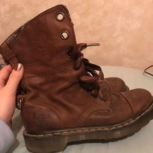 Brown Dr Marten boots